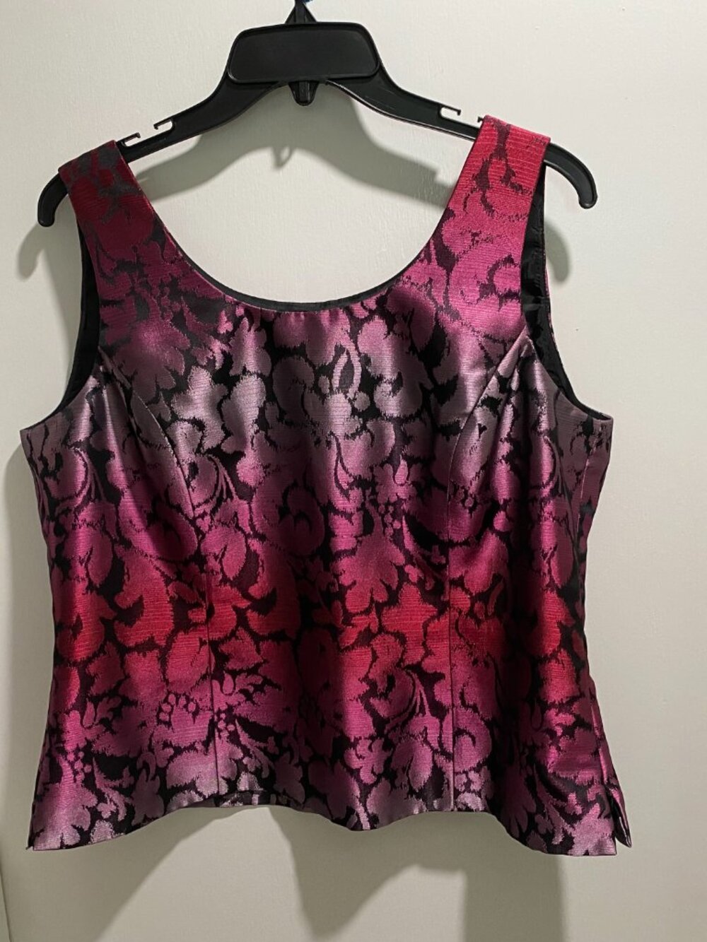 Nipon Statement Graduated Sheen Fitted Jacquard Regency 90s Blouse Tank Top 14